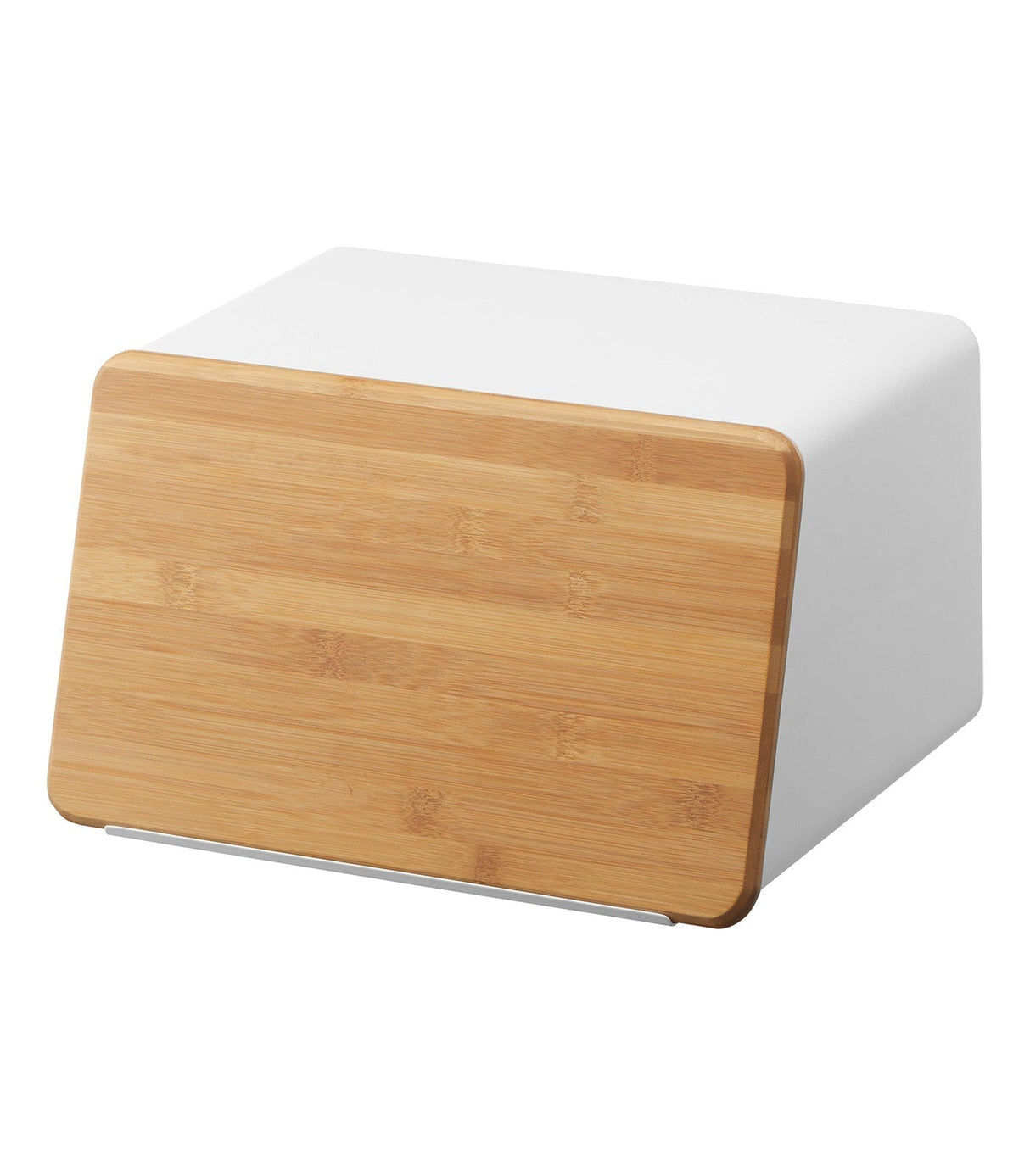 Bread Box with Cutting Board Lid - Steel + Wood