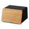 Bread Box with Cutting Board Lid - Steel + Wood