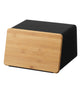 Bread Box with Cutting Board Lid - Steel + Wood