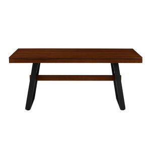 Brickell Modern Industrial Bridge-Leg Dining Table & Desk