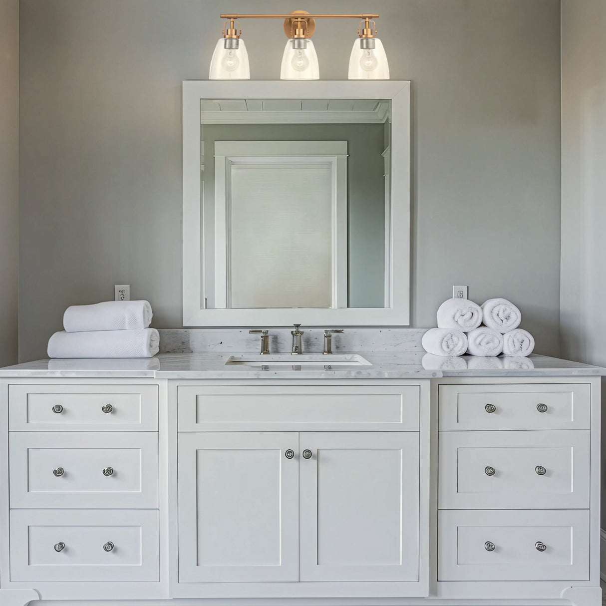 Brilliance Modern Farmhouse 3-Light Vanity Light