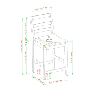 Brixton Wood Bar Stool, Set of 2