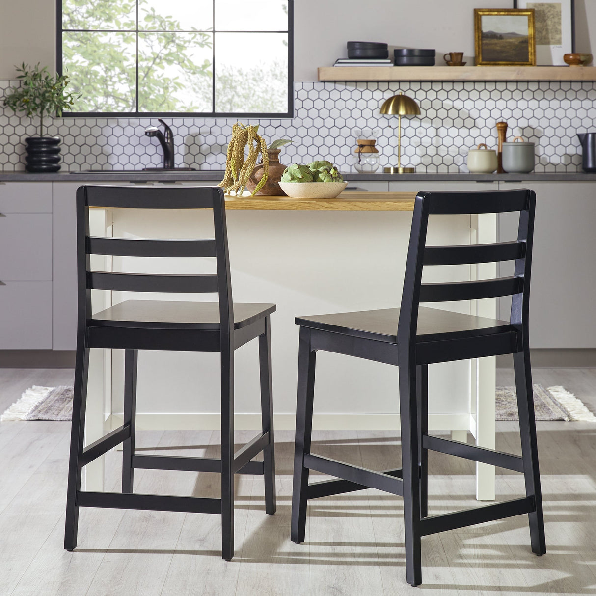 Brixton Wood Bar Stool, Set of 2