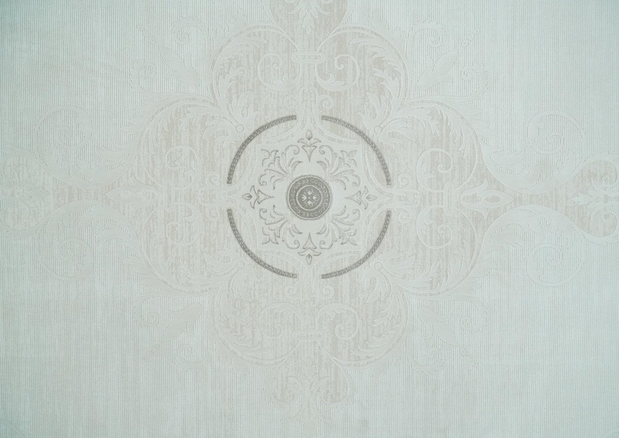 Brown, Beige and Ivory Antique Finish, Vintage look, Art Silk Area Rug, Living Room Rug | TRDMM2