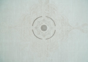 Brown, Beige and Ivory Antique Finish, Vintage look, Art Silk Area Rug, Living Room Rug | TRDMM2