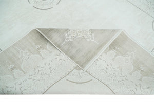 Brown, Beige and Ivory Antique Finish, Vintage look, Art Silk Area Rug, Living Room Rug | TRDMM2