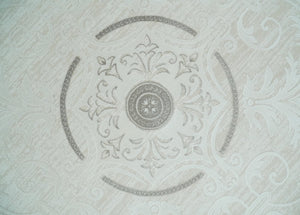 Brown, Beige and Ivory Antique Finish, Vintage look, Art Silk Area Rug, Living Room Rug | TRDMM2