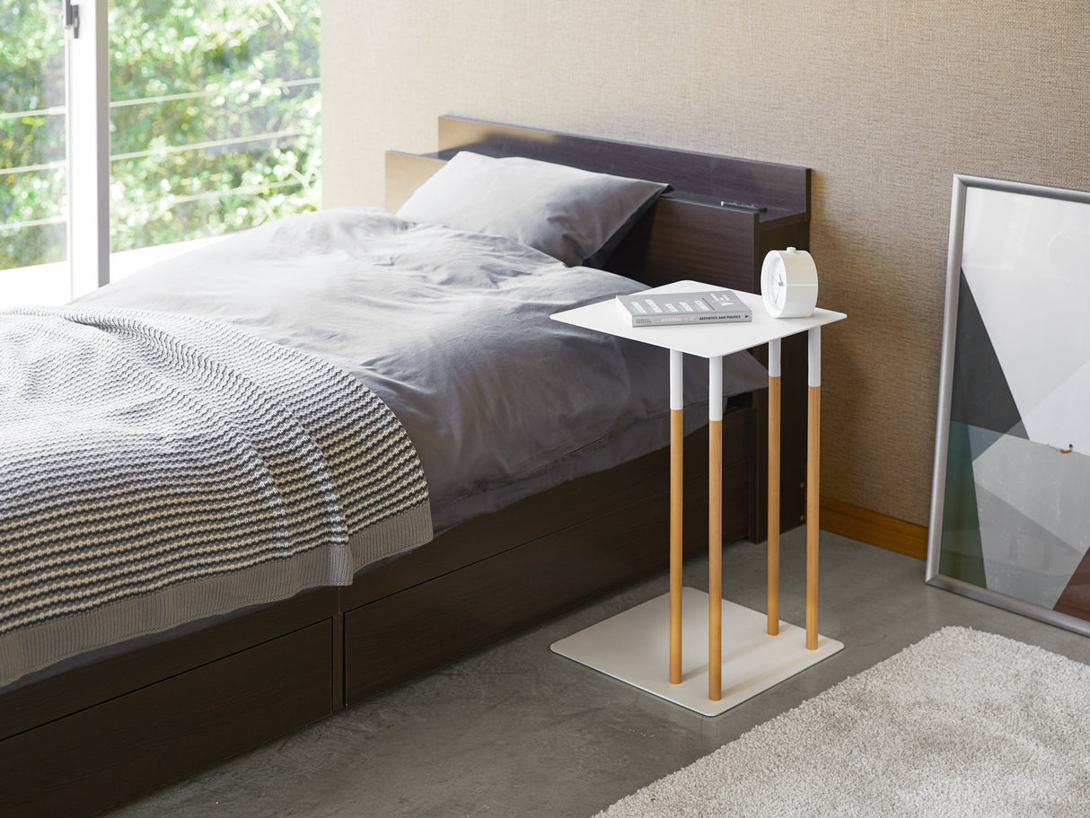 C Side Table (22" H) - Steel + Wood