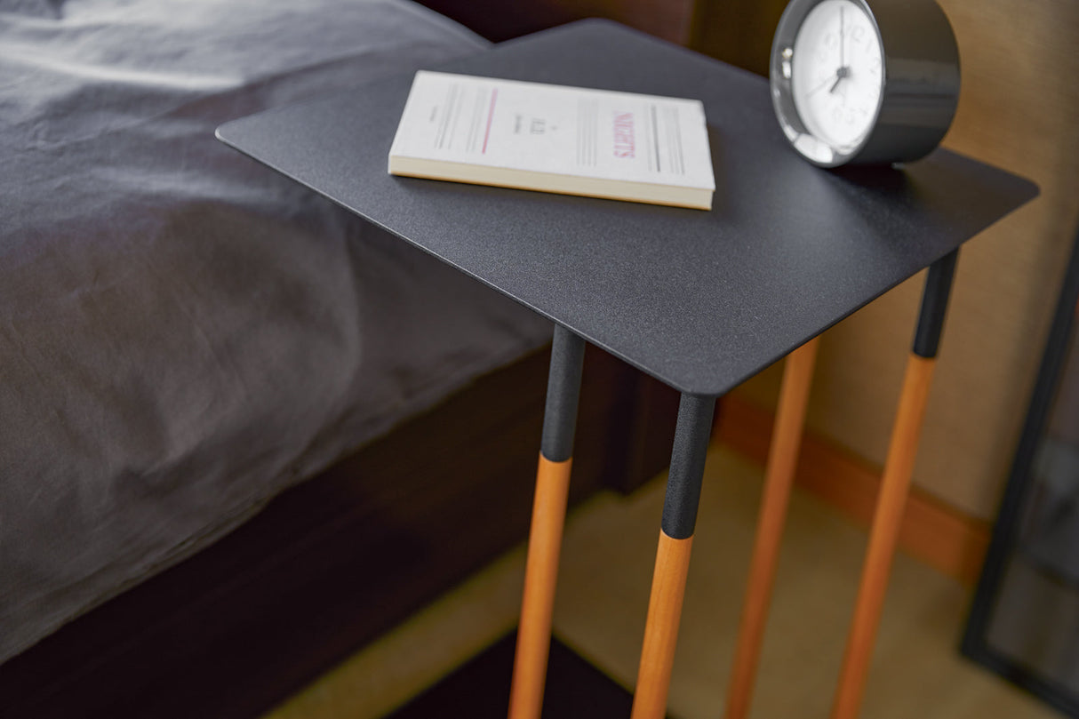 C Side Table (22" H) - Steel + Wood