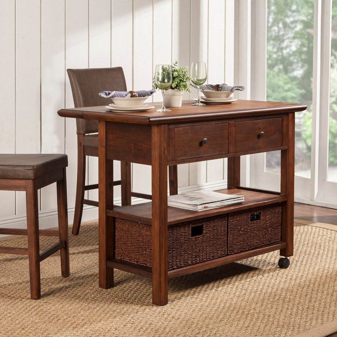 Caldwell Kitchen Cart, Antique Cappuccino