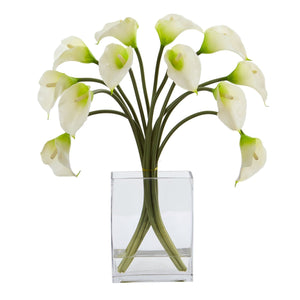 Calla Lily Artificial Arrangement in Vase