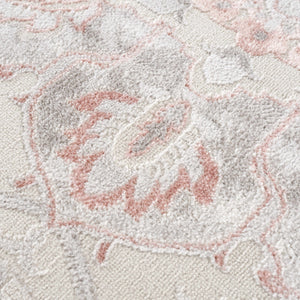Calum Pink Floral Thick Area Rug - Clearance