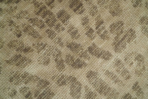 Camel and Taupe Modern leopard Design 8x10 Hand knotted wool area rug
