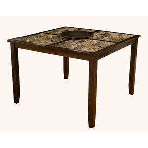 Capitola Faux Marble Large Pub Table, Espresso