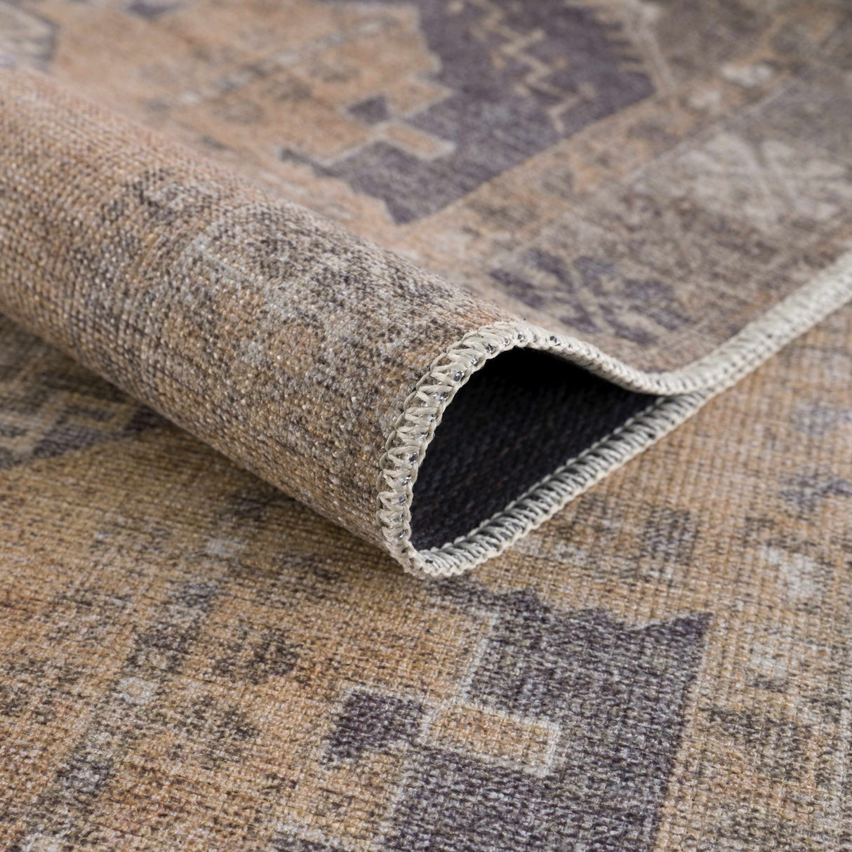 Carrabelle Peach Washable Area Rug