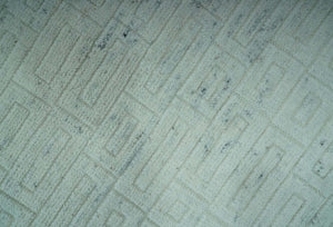 Carved Texture Modern Geometrical Design Custom Made Ivory and Light Blue Wool Area Rug