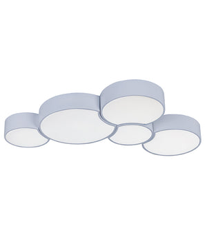 Cells 16"W 1-Light LED Flush Mount Light Fixture Matte White Finish by ET2
