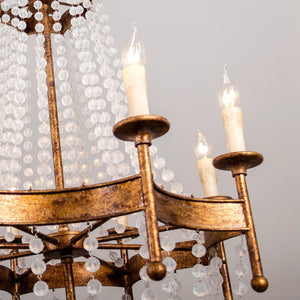 Chappell 8-Light Rustic Gold Candle Style Empire Chandelier