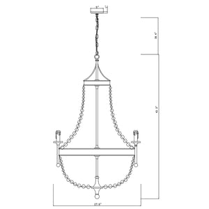 Chappell 8-Light Rustic Gold Candle Style Empire Chandelier