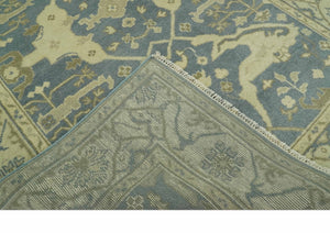 Charcoal, Beige and Olive 6x9 Hand Knotted Traditional Oriental Oushak wool rug
