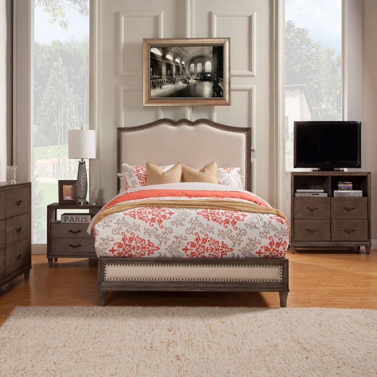 Charleston Bed, Antique Grey