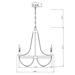 Chokio 6-Light Wood Bead Chandelier