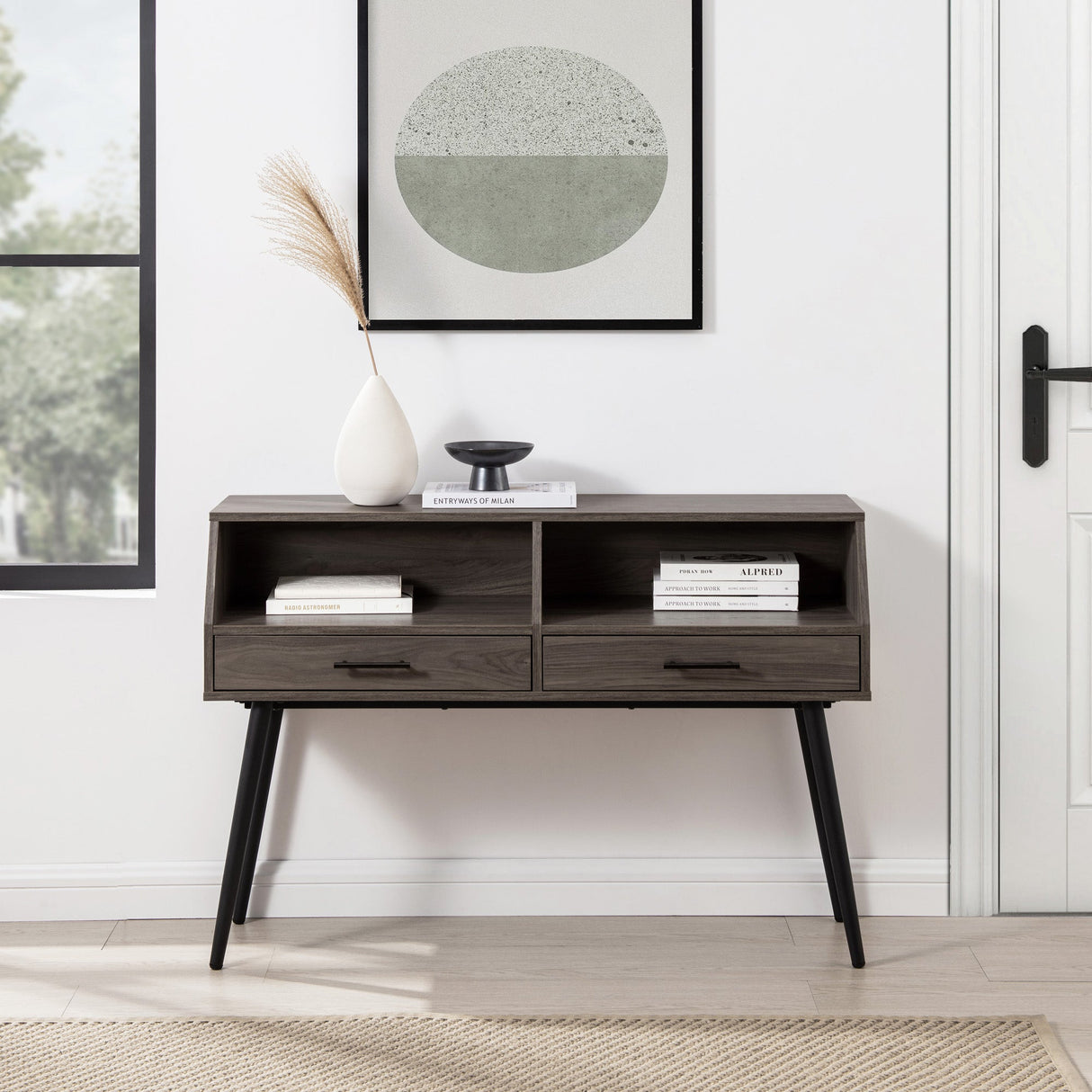 Clarence Contemporary 2-Drawer Entry Table