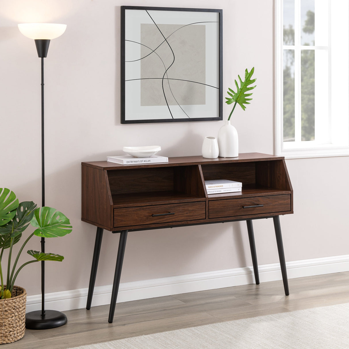 Clarence Contemporary 2-Drawer Entry Table