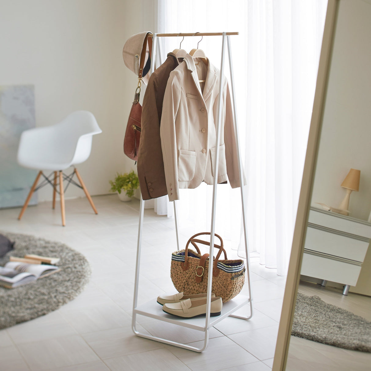 Coat Rack with Shelf (55" H) - Steel