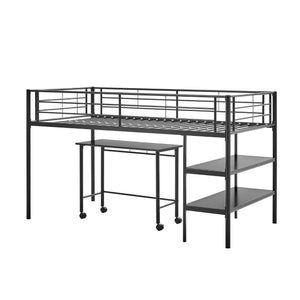 Colton Twin Low Loft Bed with Desk