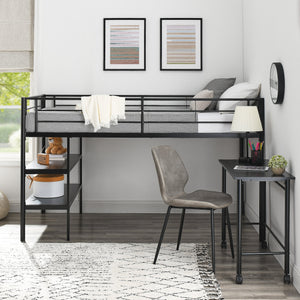 Colton Twin Low Loft Bed with Desk