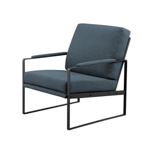 Contemporary Square Metal Frame Accent Chair