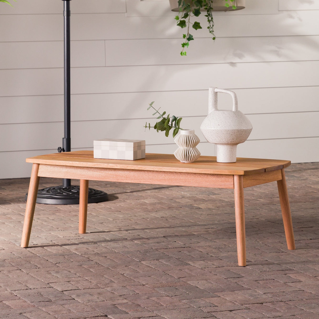 Coraline Modern Wood Outdoor Coffee Table