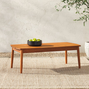 Coraline Modern Wood Outdoor Coffee Table