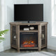 Corin Wood Corner Fireplace TV Stand