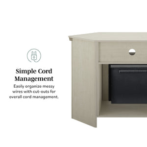 Corin Wood Corner Fireplace TV Stand