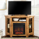 Corin Wood Corner Fireplace TV Stand