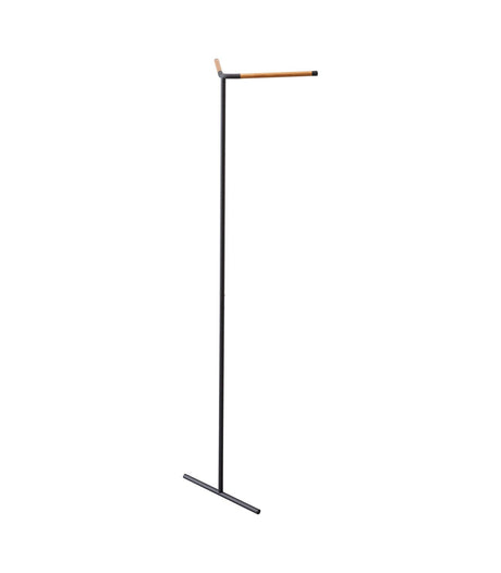 Corner Leaning Coat Hanger (63" H) - Steel + Wood