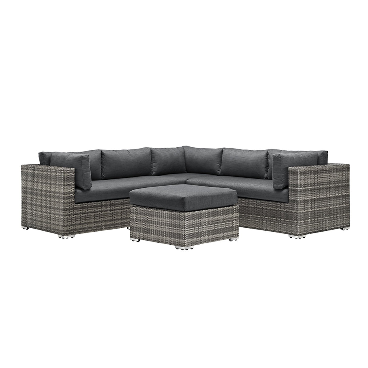 Courtland 4-Piece Rattan Patio Sectional Set