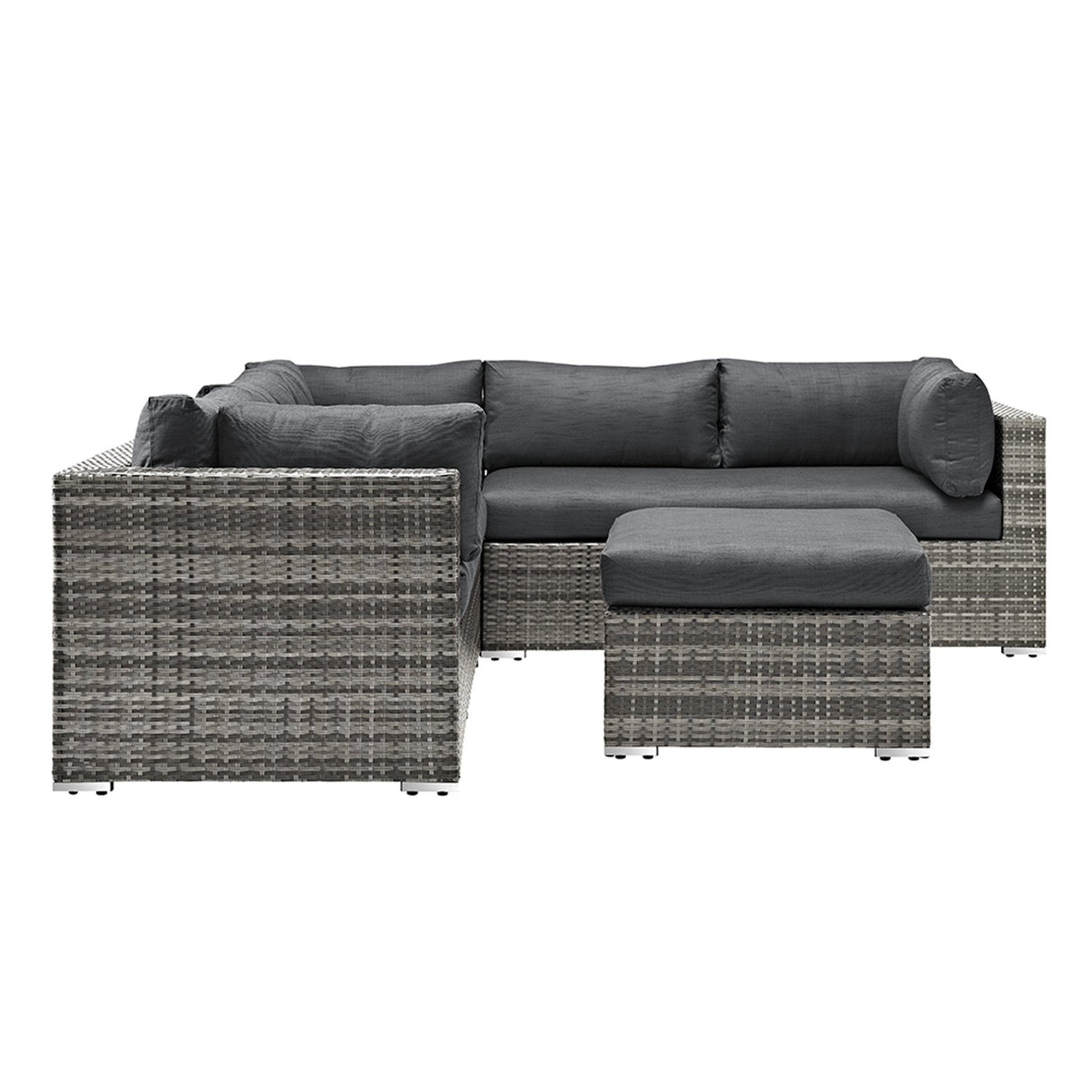 Courtland 4-Piece Rattan Patio Sectional Set