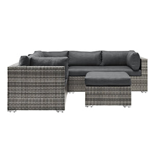 Courtland 4-Piece Rattan Patio Sectional Set