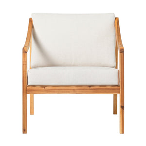 Covina Modern Wood Outdoor Lounge Chair