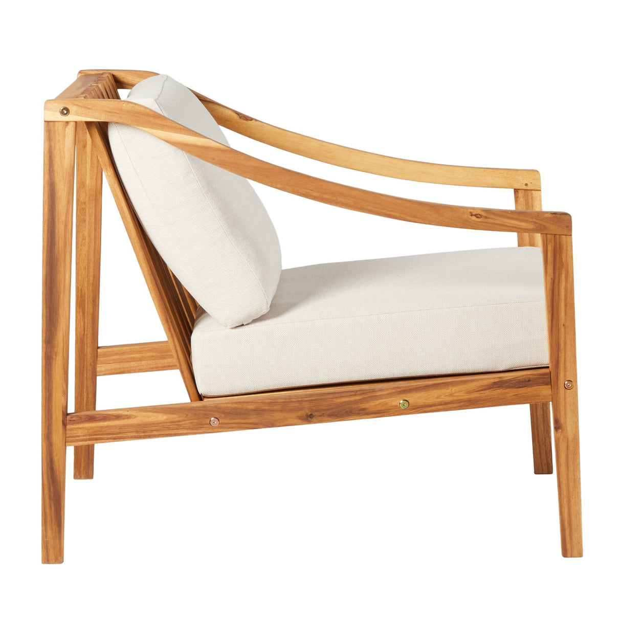 Covina Modern Wood Outdoor Lounge Chair