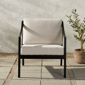 Covina Modern Wood Outdoor Lounge Chair