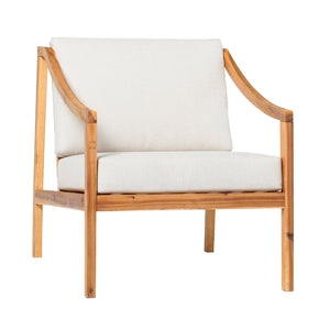 Covina Modern Wood Outdoor Lounge Chair