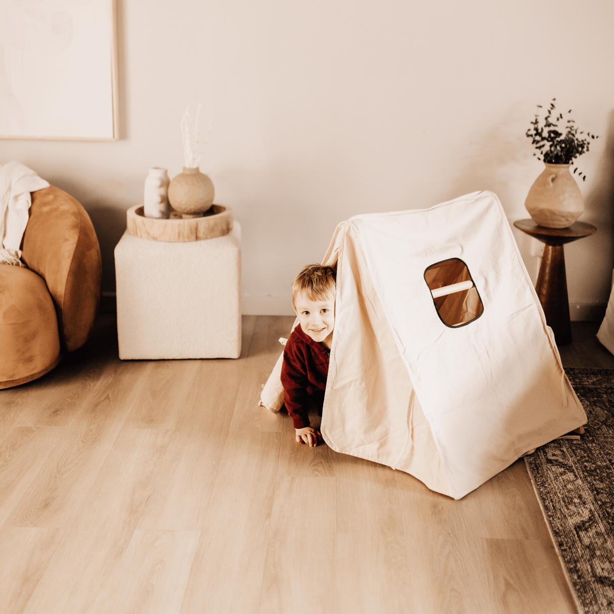 Cozy Cotton Tent Cover for Olive & Hazel Pikler Triangle – Kids Indoor Fort & Play Tent