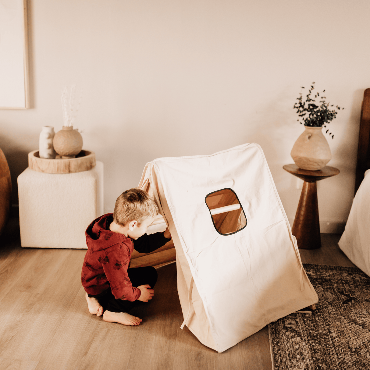 Cozy Cotton Tent Cover for Olive & Hazel Pikler Triangle – Kids Indoor Fort & Play Tent