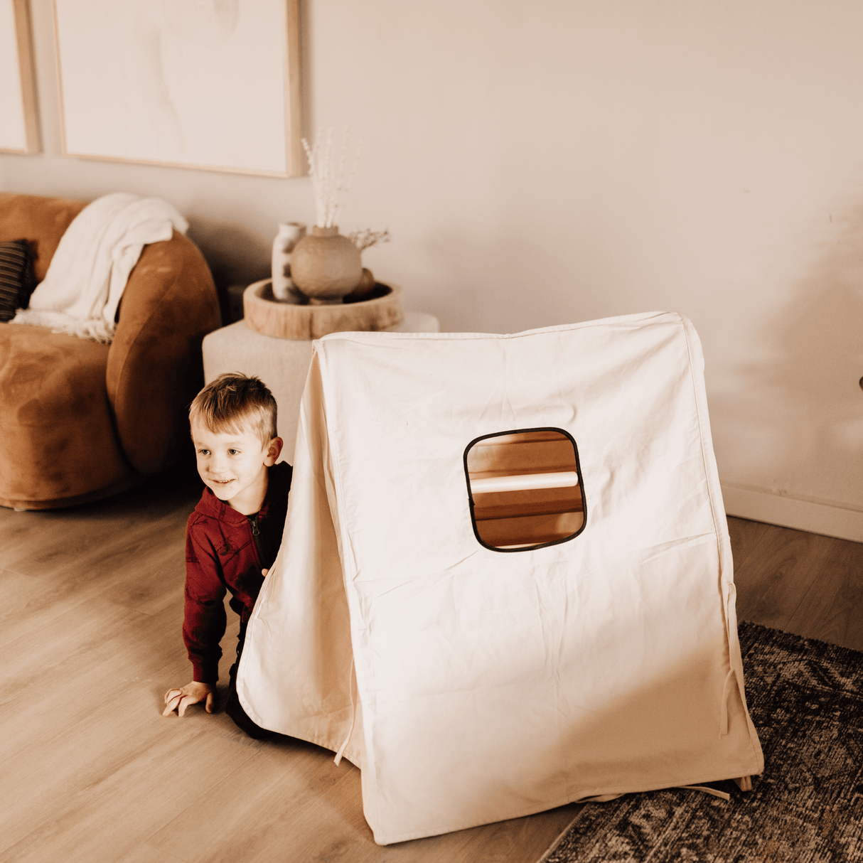 Cozy Cotton Tent Cover for Olive & Hazel Pikler Triangle – Kids Indoor Fort & Play Tent
