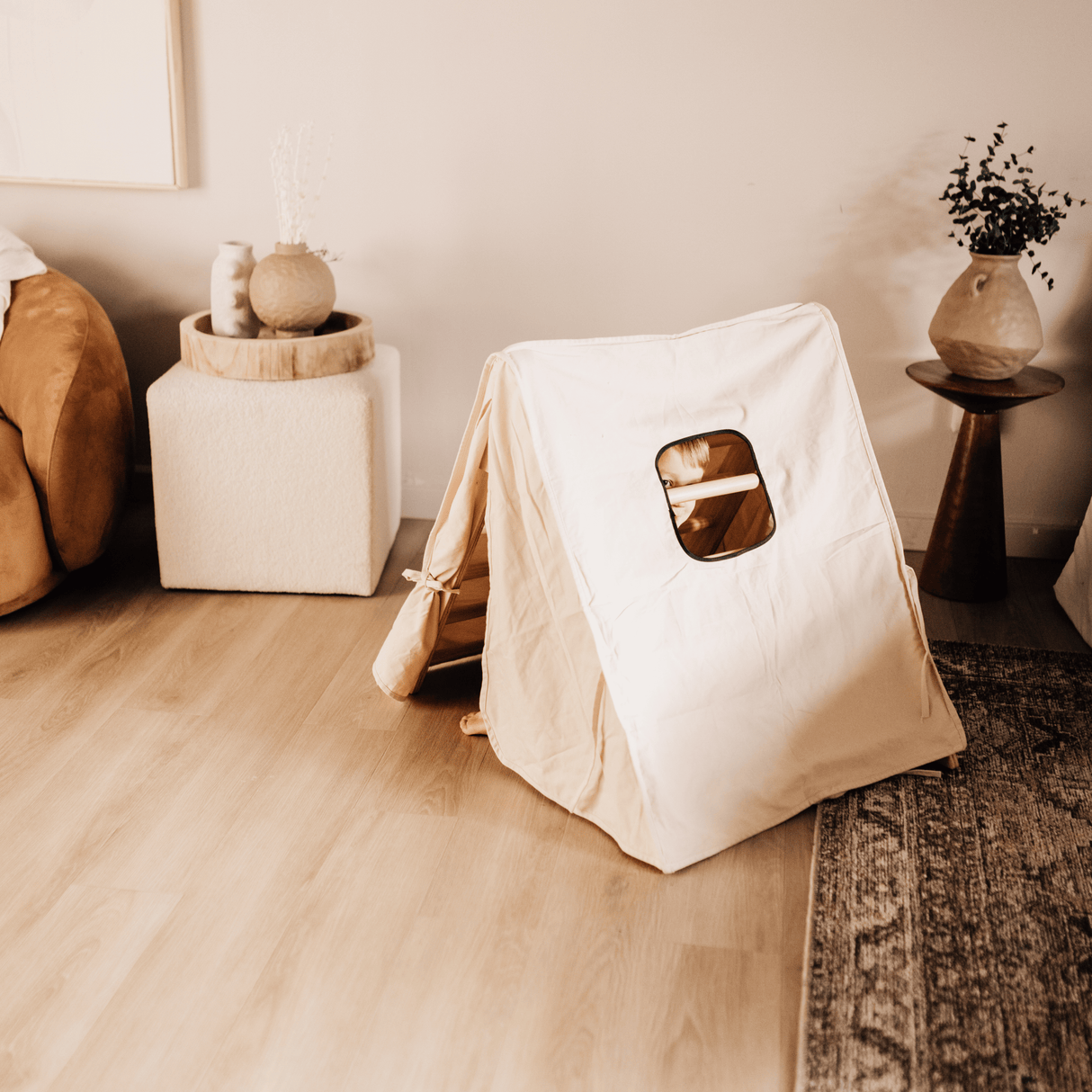 Cozy Cotton Tent Cover for Olive & Hazel Pikler Triangle – Kids Indoor Fort & Play Tent