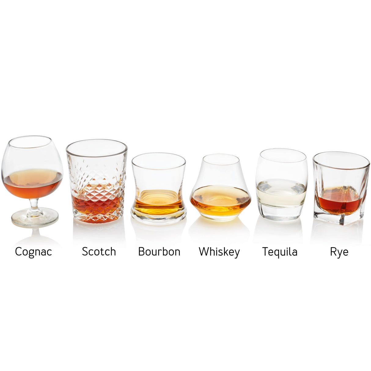 Craft Spirits Assorted Drinkware Glasses, Set of 6
